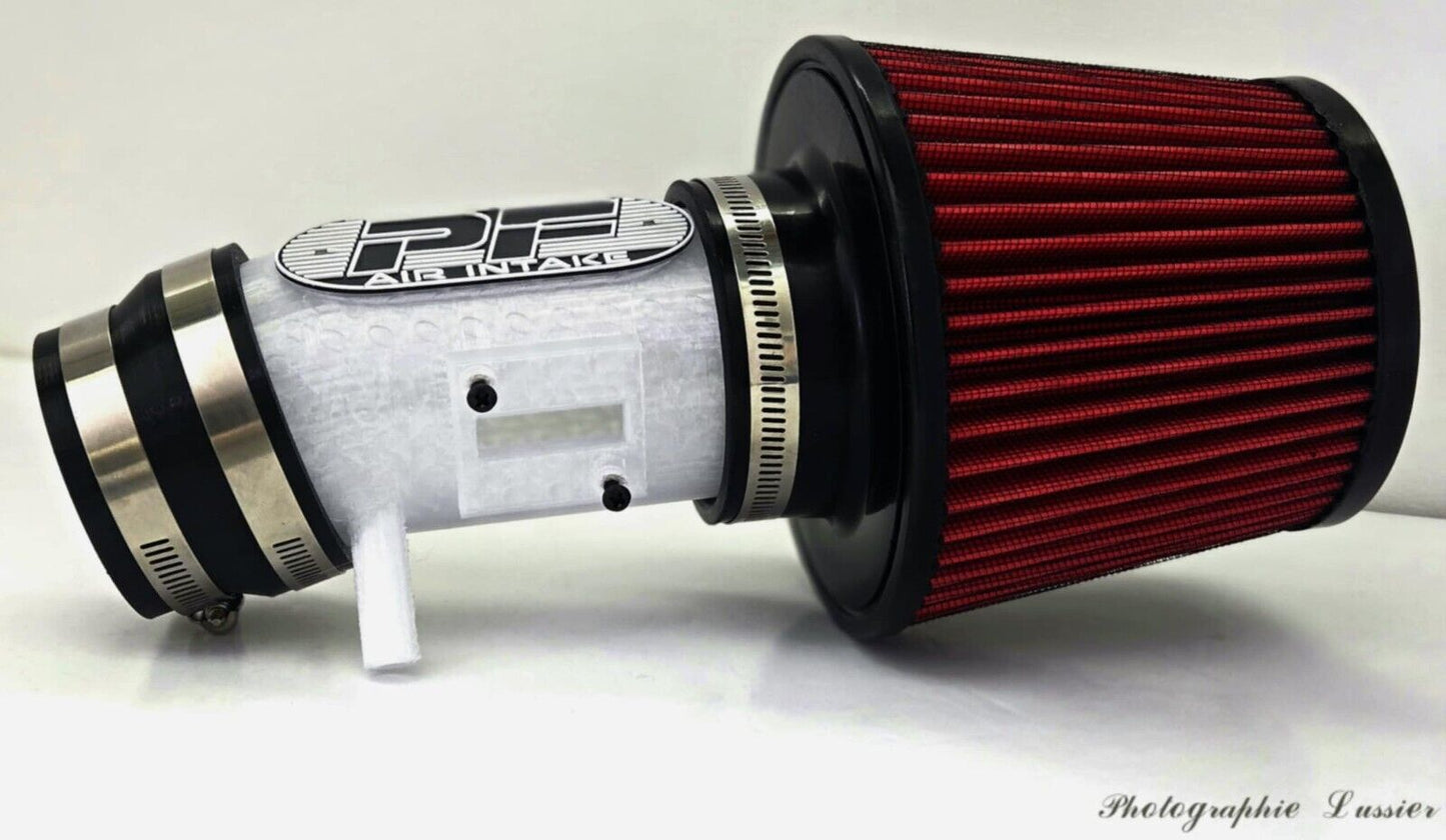 Honda Fit 09-13 cold air intake, short ram with Filter . Crystal white edition.