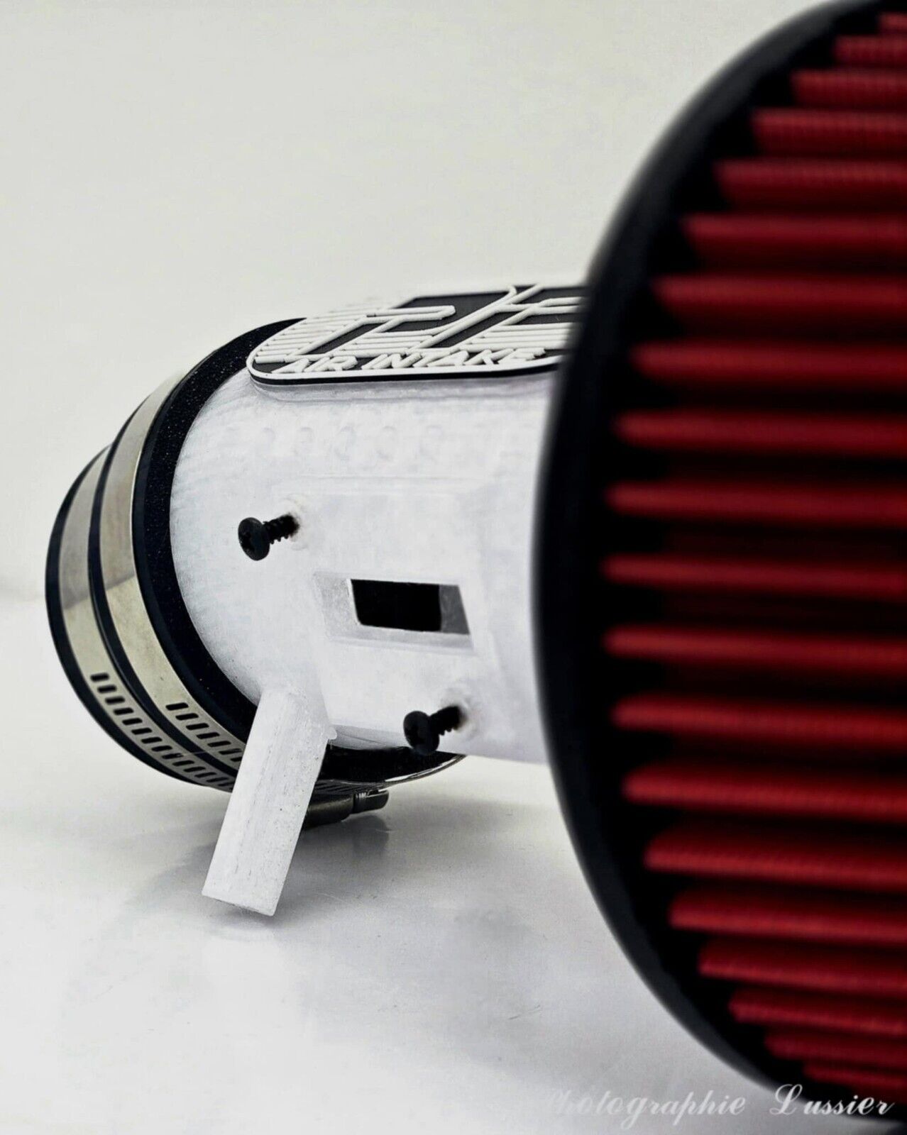 Honda Fit 09-13 cold air intake, short ram with Filter . Crystal white edition.