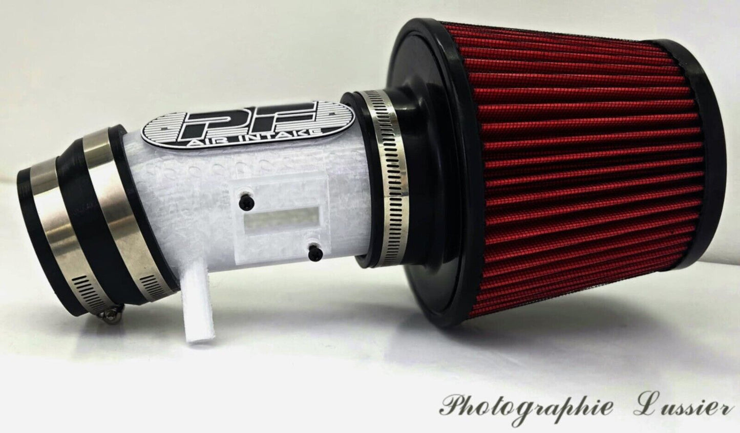 Honda Fit 09-13 cold air intake, short ram with Filter . Crystal white edition.